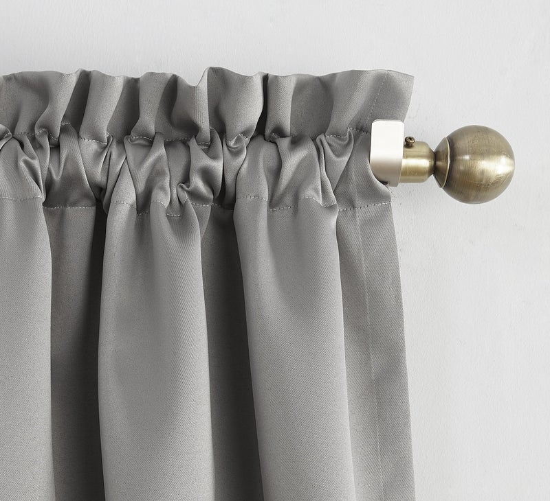 Sun Zero Easton Energy Saving Blackout Rod Pocket Curtain Panel, 40" x 84", Gray - Image 2